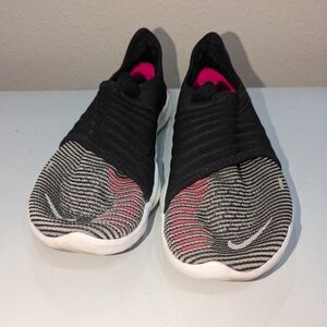 Nike Free RN Flyknit 3.0 Men's Size 8 US Pink Black Athletic Shoes